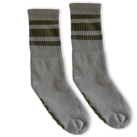 SOCCO Scout Green Striped | Marine Green Mid Socks
