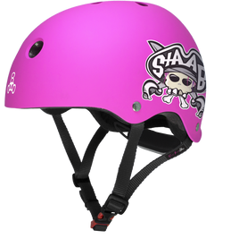 Triple 8 Lil 8 Certified Youth Staab Helmet Neon Pink Rubber