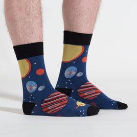 Sock it to Me Planets Mens Crew Socks