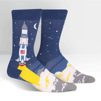 Sock it to Me Space Voyage Gift Box Set styles: One Giant Leap, 3, 2, 1, Lift Off and Planets Mens Crew