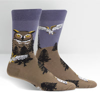 Sock it to Me Owl Mountain Mens Crew Socks