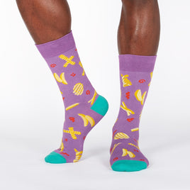 Sock it to Me Everyday is Fry-Day Mens Crew Socks