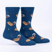 Sock it to Me Weiner Dogs, In Space! Mens Crew Socks