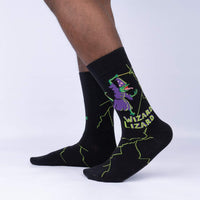 Sock it to Me Wizard Lizard Mens Crew Socks
