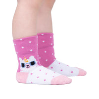 Sock it to Me Llama-corn Toddler Turn Cuff Crew Socks