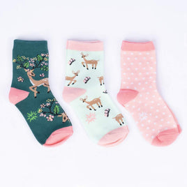 Sock it to Me Spring Awakening Junior Crew Socks 3-Pack