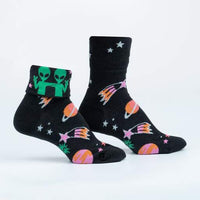 Sock it to Me Far Out Turn Cuff Crew Socks