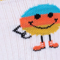 Sock it to Me My Happy Face Ribbed Crew Athletic Socks