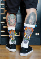 SOCCO Street Plant Woolly Mammoth | Black Mid Socks