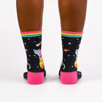 Sock it to Me Space Cats Womens Crew Socks