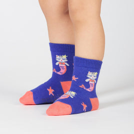 Sock it to Me Purrmaid Toddler Crew Socks