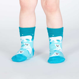 Sock it to Me Polar Bear Stare Toddler Crew Socks