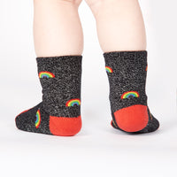 Sock it to Me Glitter Over The Rainbow Toddler Crew Socks