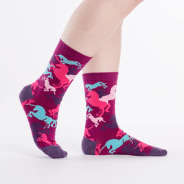 Sock it to Me Mythical Unicorns Womens Crew Socks