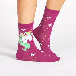 Sock it to Me Believe in Magic Womens Crew Socks