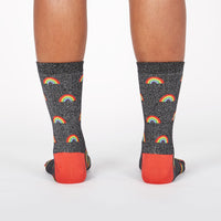 Sock it to Me Glitter Over the Rainbow Womens Crew Socks