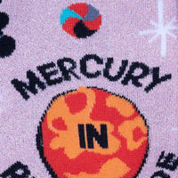 Sock it to Me  Mercury in Retrograde Womens Crew Socks