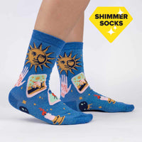 Sock it to Me  It's in the Cards Womens Crew Socks