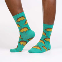 Sock it to Me Tacosaurus Womens Crew Socks