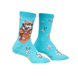 Sock it to Me My Dear Hedgehog Womens Crew Socks