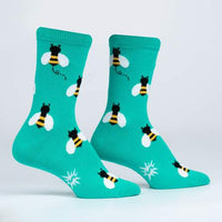 Sock it to Me Bee Happy Womens Crew Socks