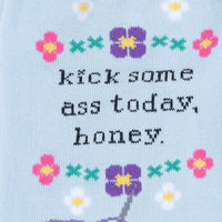 Sock it to Me Kick Some Ass Today Womens Crew Socks