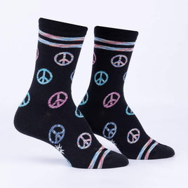 Sock it to Me Peace Of Mind Womens Crew Socks