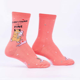 Sock it to Me Everything is Fine Womens Crew Socks