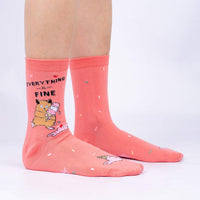 Sock it to Me Everything is Fine Womens Crew Socks