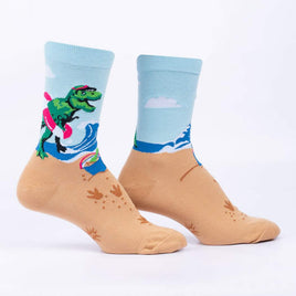 Sock it to Me Dinos Gone Wild Womens Crew Socks