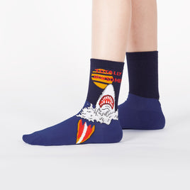 Sock it to Me Totally Jawsome! Youth Crew Socks