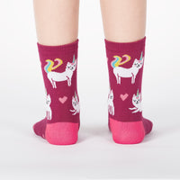Sock it to Me Look at Me Meow Youth Crew Socks
