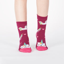 Sock it to Me Look at Me Meow Youth Crew Socks