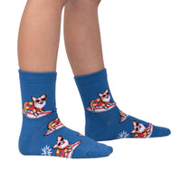 Sock it to Me Corgi-Bunga! Youth Crew Socks