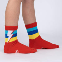 Sock it to Me Super Kid Red Youth Crew Socks