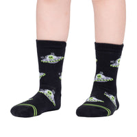 Sock it to Me Alien Craft Youth Crew Socks