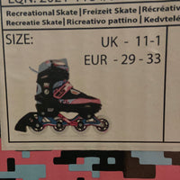 SFR Pixel Inline Skates Blue Pink Adjustable
