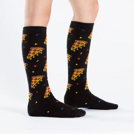 Sock it to Me Pizza Party Youth Knee High Socks