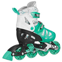 RDS Tracer Mint/White Girls Adjustable Inline Skates