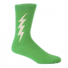 Sock it to Me Super Hero Mens Crew Socks - Green/Tan